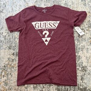 Guess Burgundy Logo Tee